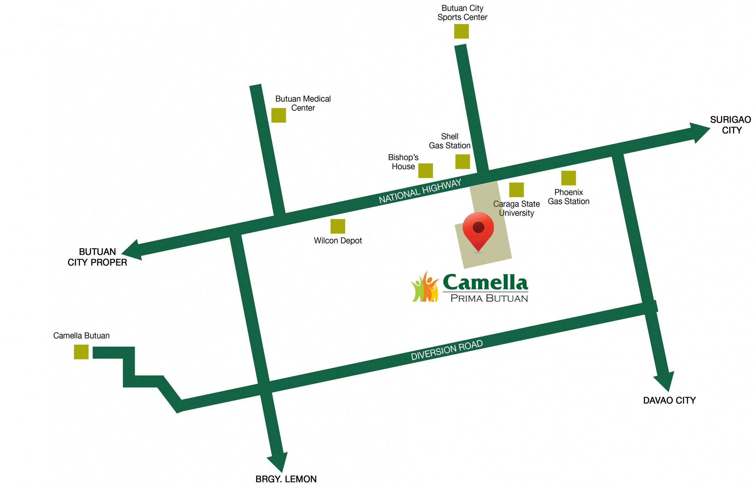 Camella Prima Butuan vicinity map